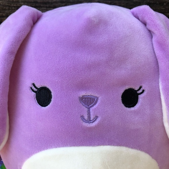 💜Squishmallows Bubbles purple Bunny Squishmallow 8” h Easter rabbit plush 💜 - Picture 2 of 11